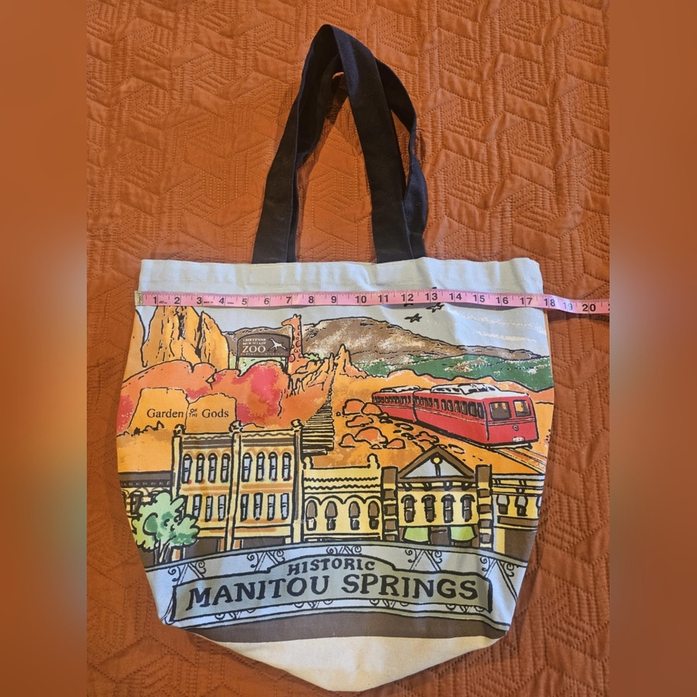 Hand painted Tote Manitou Springs - Picture 2 of 3